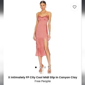 X Intimately FP City Cool Midi Slip in Canyon Clay Free People